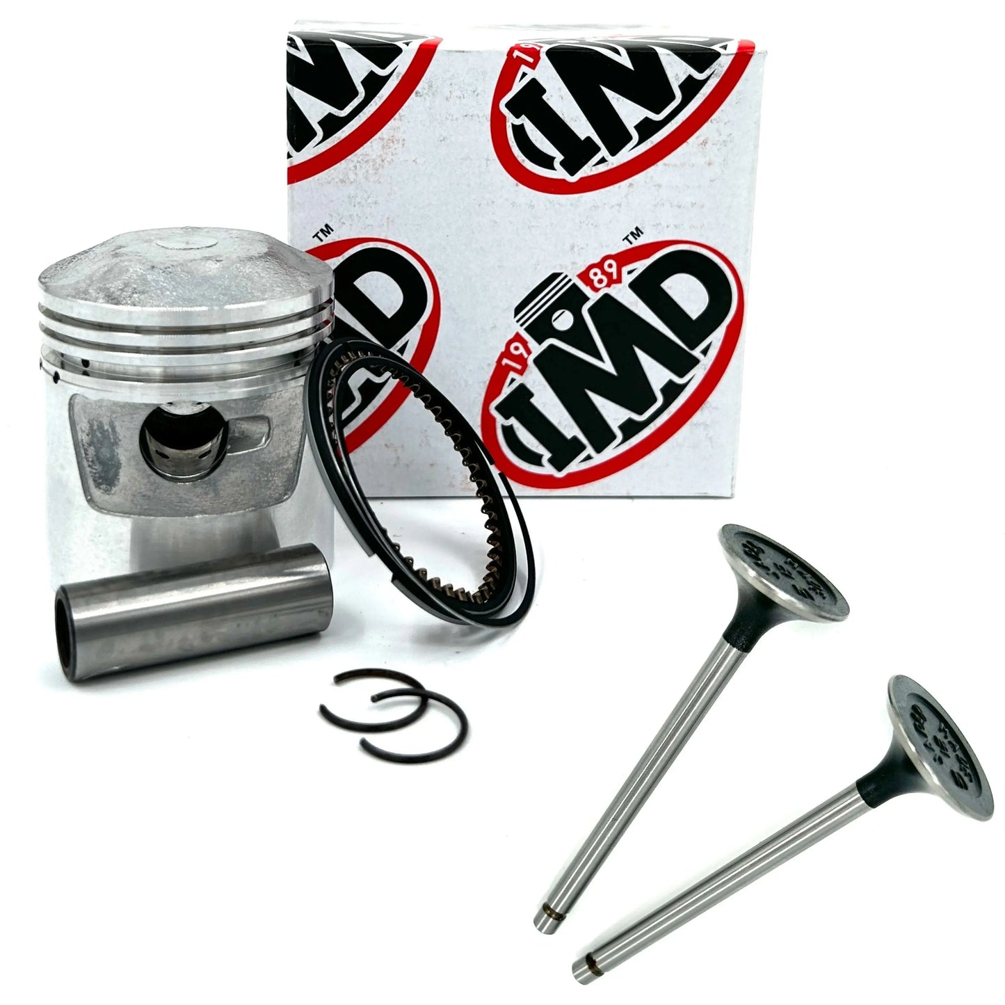 HONDA C70 PISTON KIT (1) INLET VALVE (1) EXHAUST VALVE (1) IMD Pistons