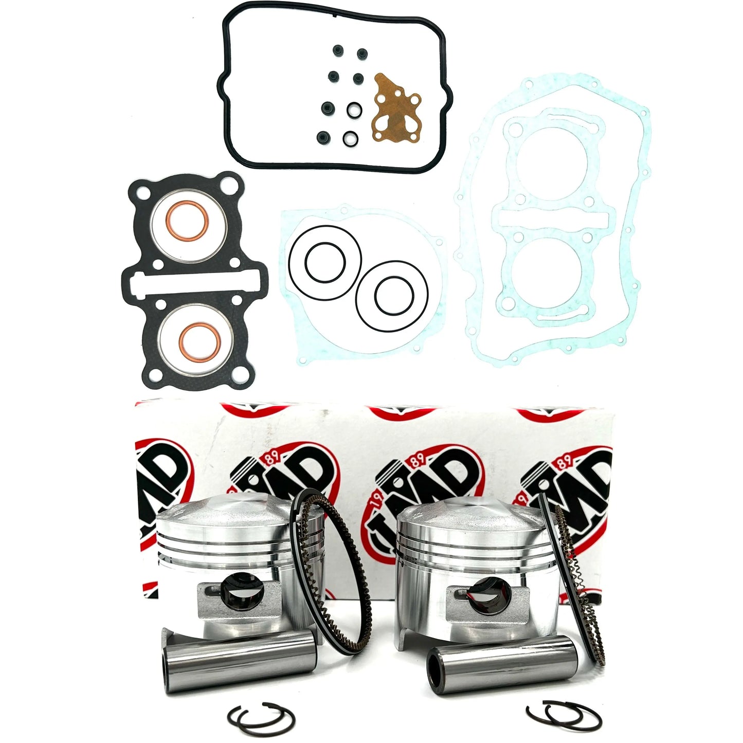 HONDA CB400T (413) PISTON KITS (2) & GASKET SET (1) IMD Pistons