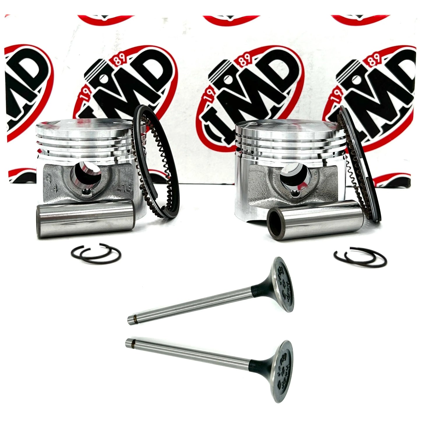HONDA CD200 PISTON KITS (2) INLET & EXHAUST VALVE SET (2) IMD Pistons