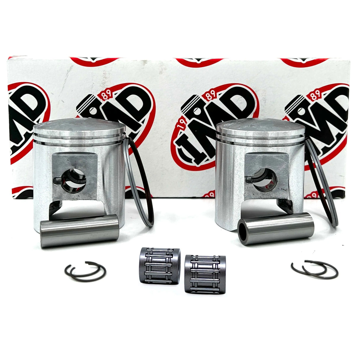 SUZUKI GT250 A/B/C PISTON KITS (2) & SMALL END BEARINGS (2) IMD Pistons