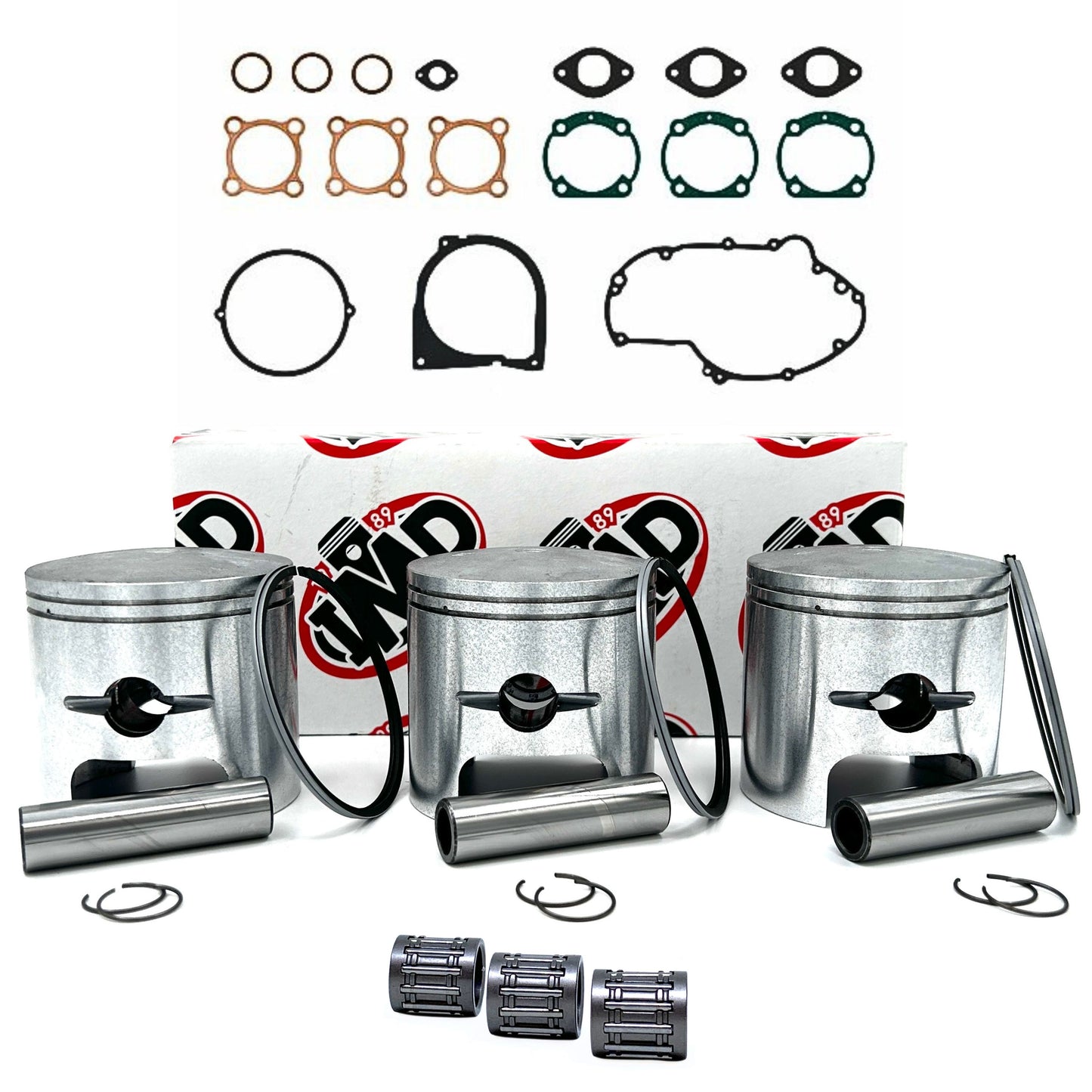 KAWASAKI H2 KH750 PISTON KITS, BEARINGS (3) & GASKET SET (1)