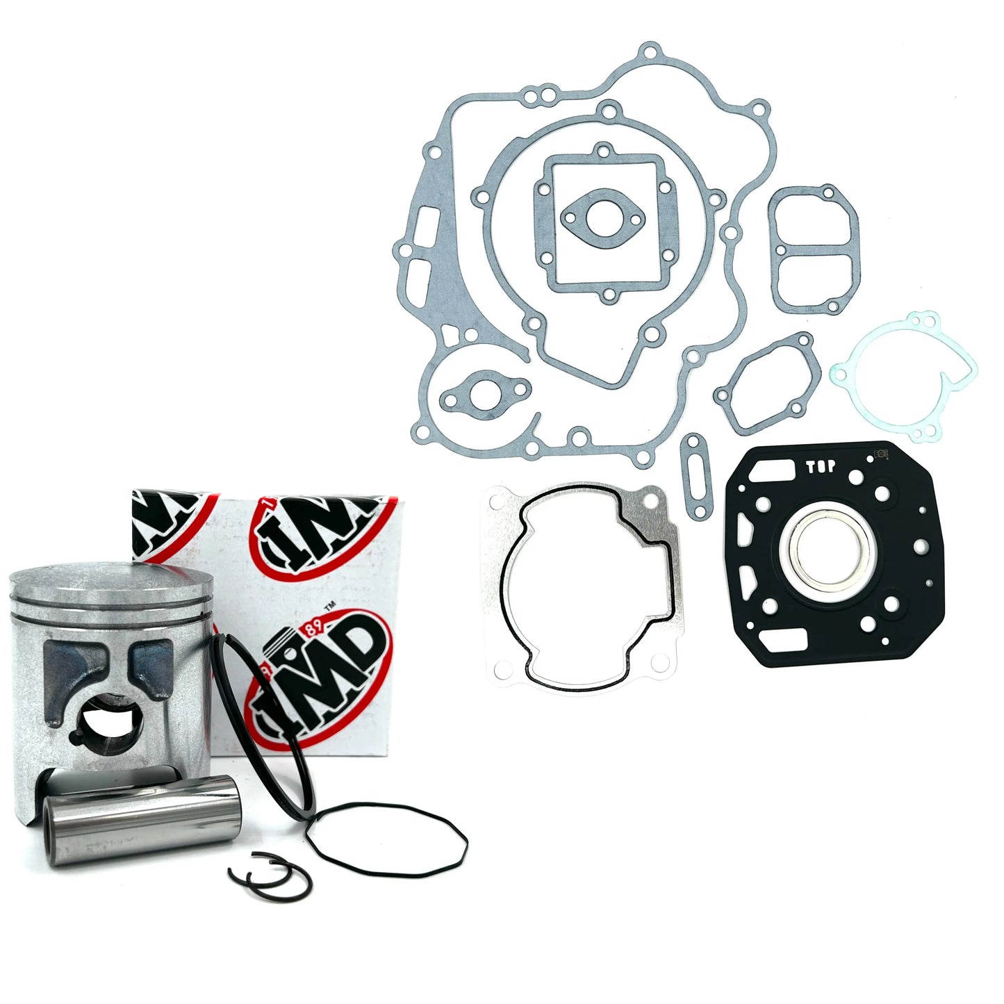 KAWASAKI KMX125 PISTON KIT (1) & COMPLETE GASKET SET (1) IMD Pistons