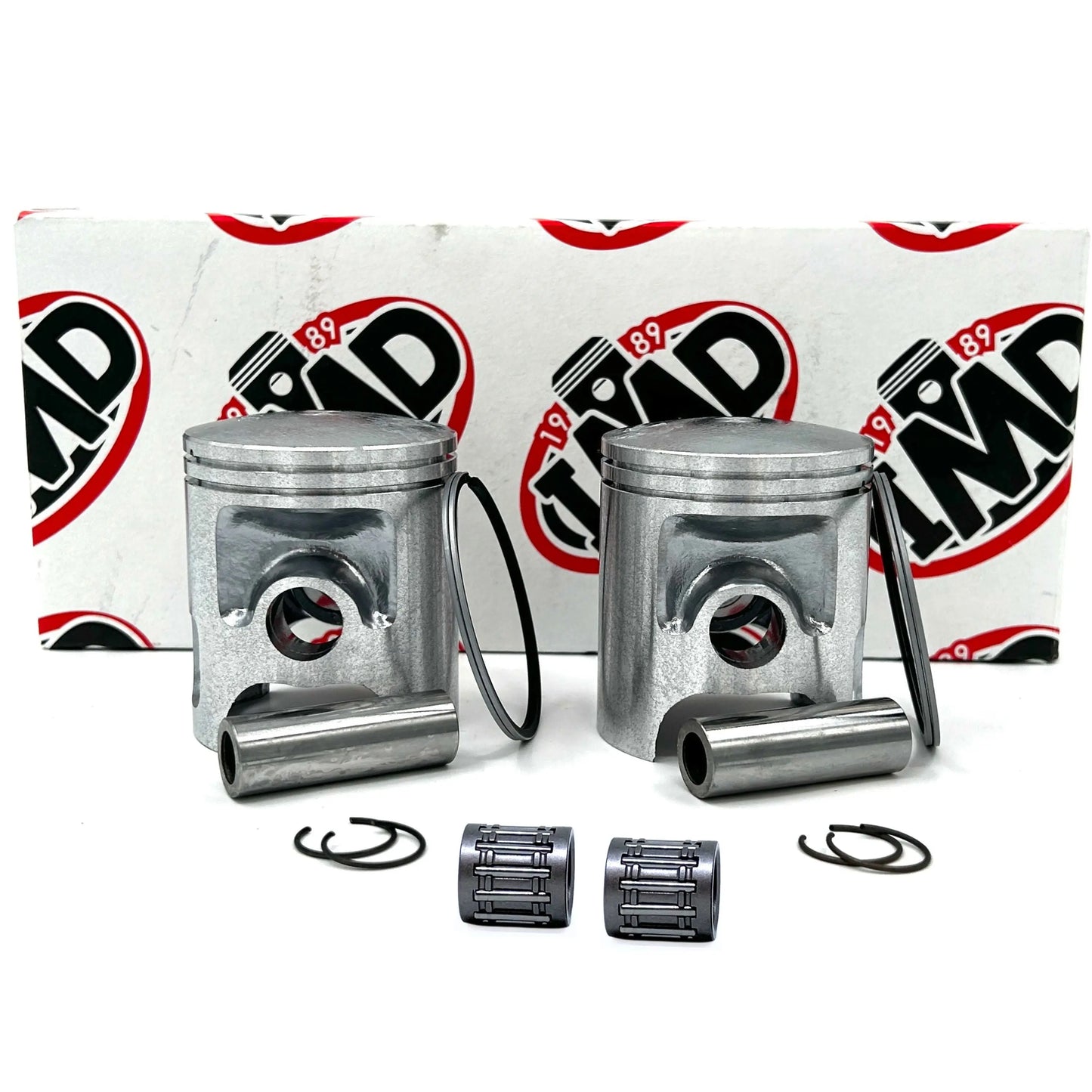 YAMAHA RD200 PISTON KITS (2) & SMALL END BEARINGS (2) IMD Pistons