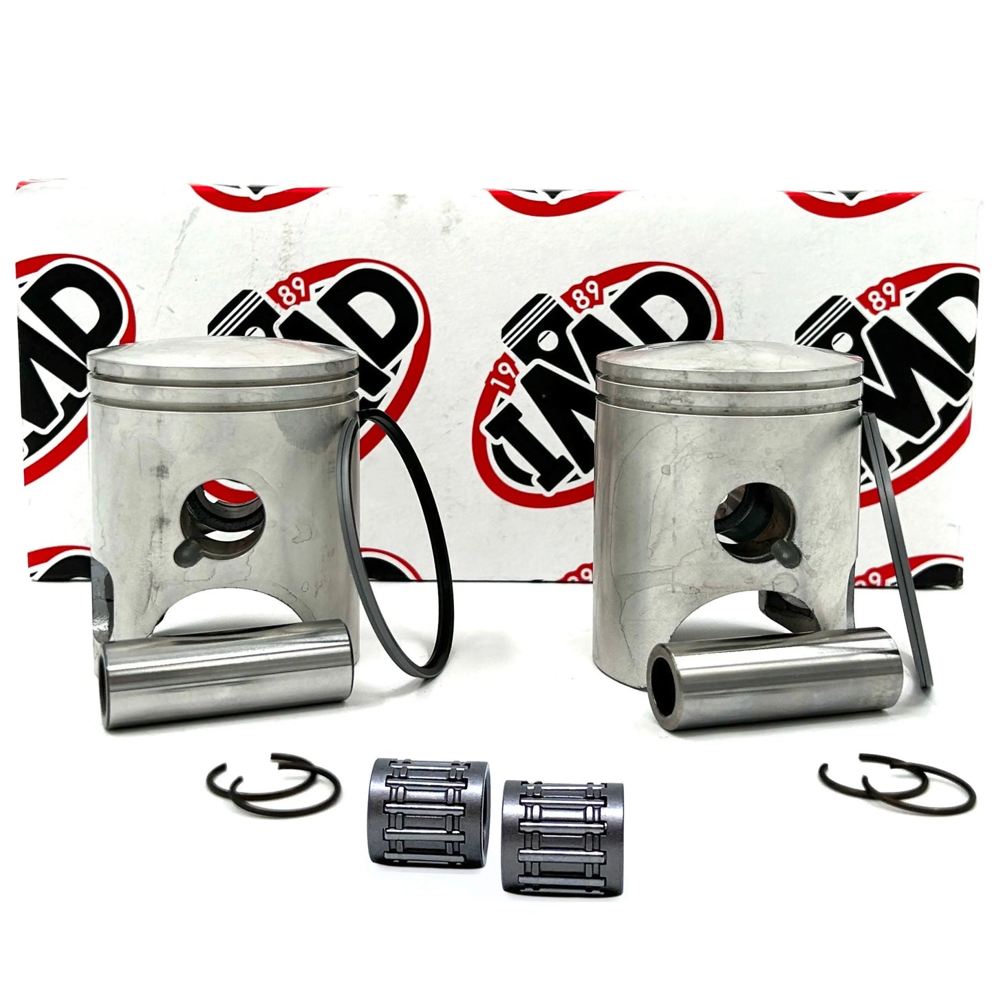 YAMAHA RZ250 PISTON KITS (2) & SMALL END BEARINGS (2) IMD Pistons