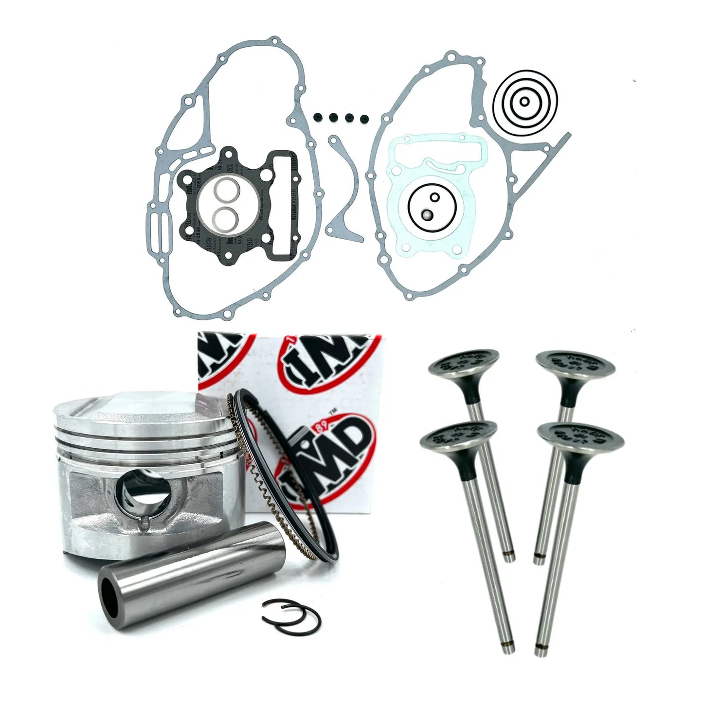 HONDA CB250RS (428/471) PISTON KIT, INLET & EXHAUST VALVES & GASKET SET (1) IMD Pistons