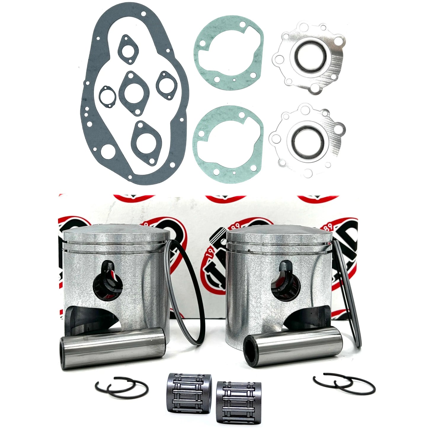 SUZUKI T500 PISTON KITS (2), BEARINGS (2) & GASKET SET (1) IMD Pistons