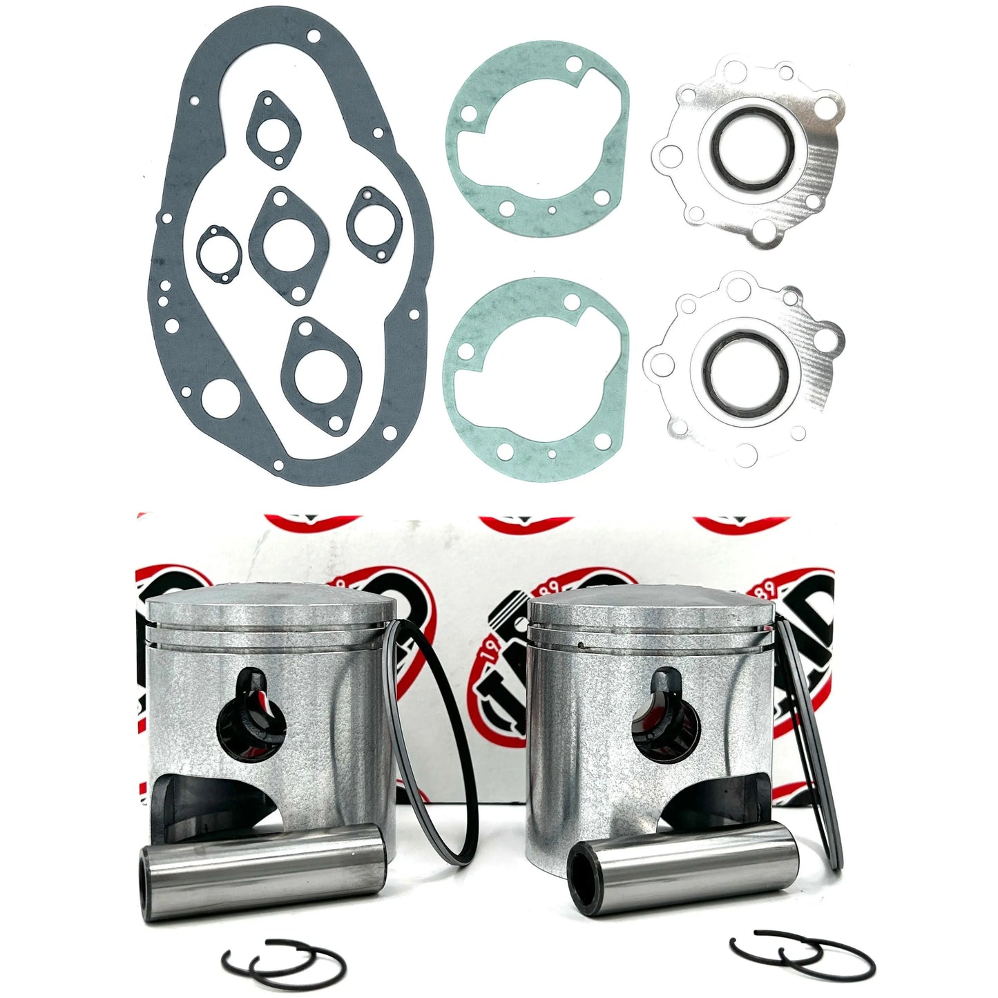SUZUKI T500 PISTON KITS (2) & COMPLETE GASKET SET (1) IMD Pistons