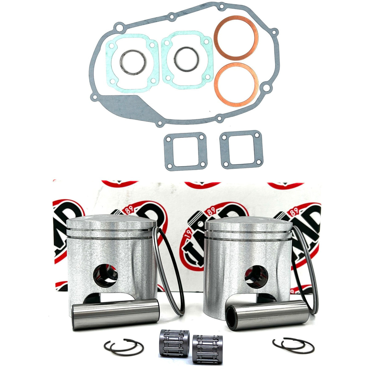 YAMAHA R5 PISTON KITS (2), BEARINGS (2) & GASKET SET (1) - STD